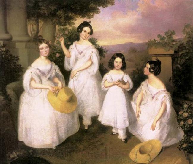 Brocky, Karoly The Daughters of Medgyasszay France oil painting art